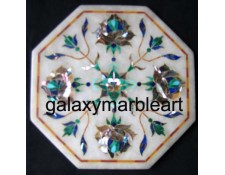 Agra marble inlay tile oct  5" TP-507